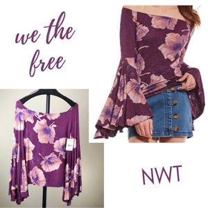 WE THE FREE - FREE PEOPLE - Off the Shoulder - Bell Sleeves - Women - Size Small